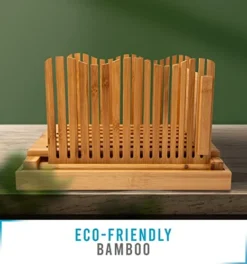 Bamboo Bread Slicer For Homemade Bread Loaf – Wooden Bread Cutting Board With Crumble Holder – Foldable, Adjustable And Compact Loaf Cutter – Thin Or Thick Slices -Kitchen Island Sale 411pV2sb0ZL