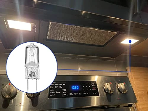 Light Bulb For GE Microwave Oven - 120V 50W Halogen Light Bulb Lamp For GE Over The Range Microwave Hood, Kitchen Over Stove Light Surface Light Bulb For GE Microwave, Replaces WB08X10057 WB08X10051 5 Light Bulb For GE Microwave Oven - 120V 50W Halogen Light Bulb Lamp For GE Over The Range Microwave Hood, Kitchen Over Stove Light Surface Light Bulb For GE Microwave, Replaces WB08X10057 WB08X10051 - Image 5