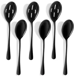10.1-Inch 6-Piece Serving Spoons - Includes 3 Large Serving Spoons And 3 Slotted Spoons, Stainless Steel Buffet Serving Utensils,Metal Serving Spoons Set For Parties 23 10.1-Inch 6-Piece Serving Spoons - Includes 3 Large Serving Spoons And 3 Slotted Spoons, Stainless Steel Buffet Serving Utensils,Metal Serving Spoons Set For Parties -Kitchen Island Sale 411xmrqPBL. AC