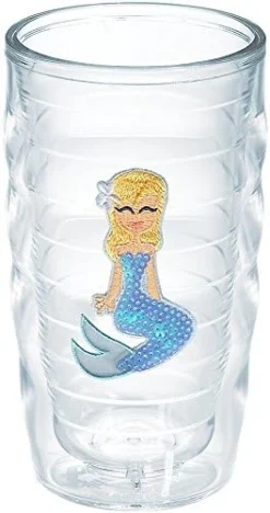 Tervis Blue Sequin Mermaid Insulated Tumbler With Emblem And Turquoise Lid, 16 Oz, Clear -Kitchen Island Sale 412A1OUB8YL. AC