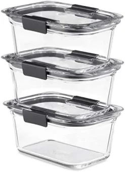 Rubbermaid Brilliance Glass Storage 3.2-Cup Food Containers With Lids, BPA Free And Leak Proof, Medium, Clear, Pack Of 4 19 Rubbermaid Brilliance Glass Storage 3.2-Cup Food Containers With Lids, BPA Free And Leak Proof, Medium, Clear, Pack Of 4 -Kitchen Island Sale 412L9bftO5L. AC