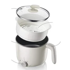 HALOU Dormitory Student Small Pot, Multifunctional Household Hot Pot, Noodle Cooking Electric Pot, Integrated Small Electric Pot For Dormitory -Kitchen Island Sale 412iK3Uj4jL