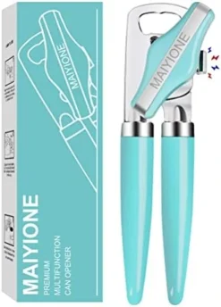 - Safe Cut Can Opener Manual Handheld, No-Trouble-Lid-Lift Can Opener With Magnet, Built In Bottle Opener, Stainless Steel Sharp Blade, Heavy Duty And Easy To Use Large Turn Knob, Aqua Sky -Kitchen Island Sale 412xjtd8c2L. AC