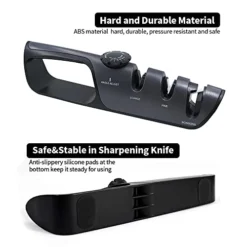 Knife Sharpeners,Professional Knife Sharpener, Kitchen Knife Sharpener With Adjustable Angle,3 Stages Sharpening Slot, Scissor, Coarse, Fine -Kitchen Island Sale 412zo4bwSpL