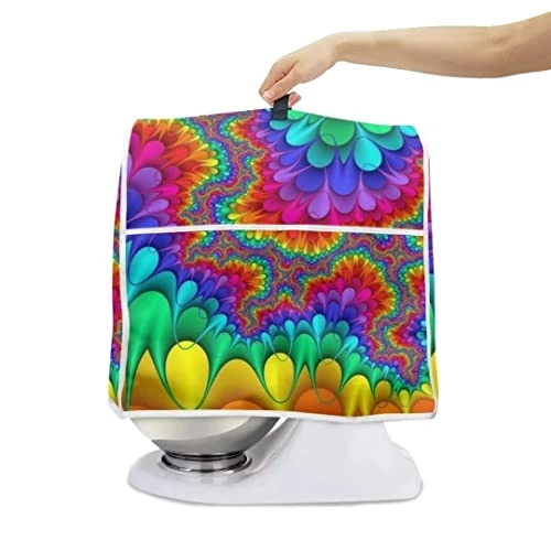 Youngerbaby Colorful Flower Print Stand Mixer Cover Blender Cover Dustproof Kitchen Appliance Organizer Bag Cover With A Pocket 2 Youngerbaby Colorful Flower Print Stand Mixer Cover Blender Cover Dustproof Kitchen Appliance Organizer Bag Cover With A Pocket - Image 2