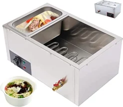 MEHAOC Buffet Server Food Heater, Stainless Steel Electric Bugfet Food Heater, Stove Vapor Table With Temperature And Lid Control For Parties, Understand