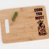 Yoda Cook You Must Engraved Bamboo Wood Cutting Board With Handle Star Wars Foodie Gift