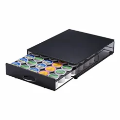 K Cup Holder Drawer, Coffee Pod Holder For K Cup Organizer, Keurig Coffee Pods Holder Capsule With 35 Pods, Black