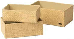 Torage Baskets Set 4 - Stackable Woven Basket Paper Rope Bin, Storage Boxes For Makeup Closet Bathroom Bedroom (Gray) -Kitchen Island Sale 413lP9u4ssL. AC