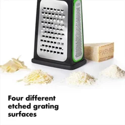 OXO Good Grips Etched Box Grater With Removable Zester, Steel -Kitchen Island Sale 413vd15bNZL
