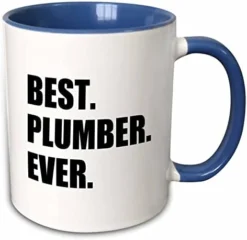 Best Plumber Ever Fun Plumbing Job Appreciation Gift Black Text Two Tone Mug, 1 Count (Pack Of 1) -Kitchen Island Sale 413zWzwbOxL. AC