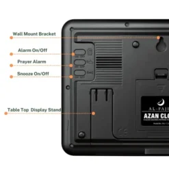 Automatic Worldwide Digital 8 Azan Prayer Sounds Islamic Wall And Desk Clock For USA FAJ-113 - Jet Black 10 Automatic Worldwide Digital 8 Azan Prayer Sounds Islamic Wall And Desk Clock For USA FAJ-113 - Jet Black -Kitchen Island Sale 414YIdIJUqL