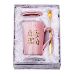 It Takes A Big Heart To Shape Little Minds - Teacher Appreciation Gifts - Best Teacher Gifts For Women - Funny Thank You, End Of The Year, Birthday, Christmas Gifts For Teachers - 14oz Coffee Mug