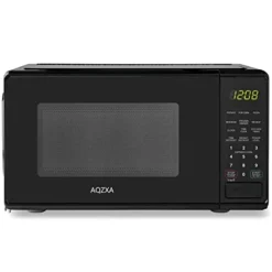 Compact Countertop Microwave Oven 0.7 Cu. Ft. 700-Watts Microwave Ovens With LED Digital Display, Child Lock, Easy Clean Interior, 6 Quick-Set Menu, 10 Power Levels (Black)