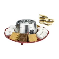 Appliances TS603 Indoor Electric Stainless Steel S’Mores Maker With 4 Trays And 4 Roasting Forks, One Size, Multicolored