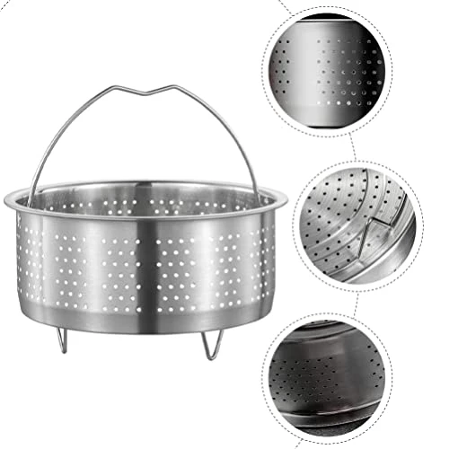 Luxshiny Rice Cooker Rice Cooker Rice Cooker Steamer Basket With Handle Legs Vegetable Steamer Insert Stainless Steel For Steaming Food Meat Fish Rice Veggie 22cm Accessories 3 Luxshiny Rice Cooker Rice Cooker Rice Cooker Steamer Basket With Handle Legs Vegetable Steamer Insert Stainless Steel For Steaming Food Meat Fish Rice Veggie 22cm Accessories - Image 3