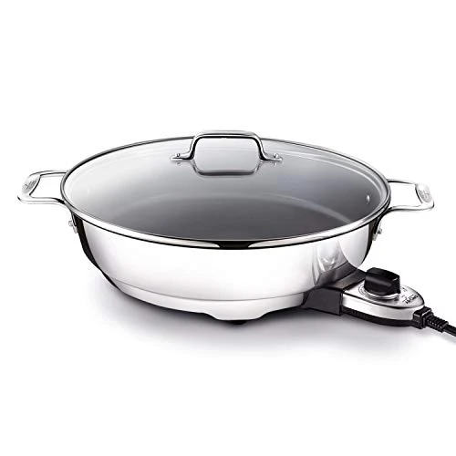 Electrics Stainless Steel And Nonstick Surface Skillet 7 Quart 1800 Watts Temp Control, Cookware, Pots And Pans, Oven, Broil, Dishwasher Safe 1 Electrics Stainless Steel And Nonstick Surface Skillet 7 Quart 1800 Watts Temp Control, Cookware, Pots And Pans, Oven, Broil, Dishwasher Safe