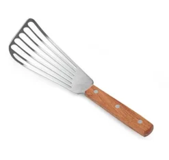 43068 Wood Handle Fish Spatula, 6.5" Blade, Silver