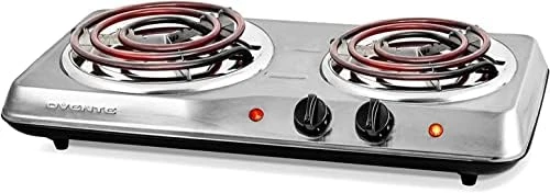 Vente Electric Double Coil Burner 6 & 5.75 Inch Hot Plate Cooktop With Temperature Control And Easy To Clean Stainless Steel Base, 1700W Portable Countertop Stove For Home Or Dorm, Black BGC102B 7 Vente Electric Double Coil Burner 6 & 5.75 Inch Hot Plate Cooktop With Temperature Control And Easy To Clean Stainless Steel Base, 1700W Portable Countertop Stove For Home Or Dorm, Black BGC102B - Image 7