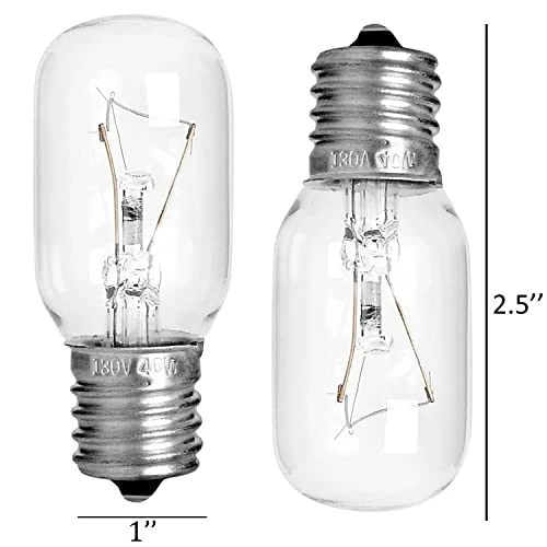 2pcs Microwave Bulb GE WB36X10003-125V 40W Microwave Oven Light Bulb For GE LG Frigidaire Kenmore Microwave, Universal Type Stove Light Lamp Replacement E17 Base Socket Applications 1 2pcs Microwave Bulb GE WB36X10003-125V 40W Microwave Oven Light Bulb For GE LG Frigidaire Kenmore Microwave, Universal Type Stove Light Lamp Replacement E17 Base Socket Applications