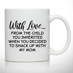 Ovelty Coffee Mug For Stepdad- The Child You Inherited- Gift Idea For Stepfathers- Best Stepdad Gift- Gag Father’s Day Gift- Funny Birthday Present For Bonus Dad From Stepdaughter, Stepson