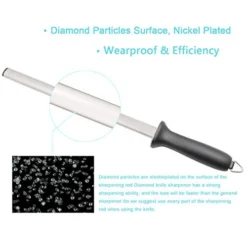 12inch Diamond Knife Honing Rod, Professional Chef Knife Sharpener Steel, Best Knife Honer, Kitchen Appliances, Ideal For Chef Knife, Cooking Knife, Butcher Knife And Japanese Knife -Kitchen Island Sale 416pKwqNkkL