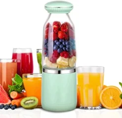 ’S Variety Portable Blender Bottle USB Rechargeable For Shakes & Smoothies - 4000 MAh 16 Oz With 6 Ultra-Sharp Blades, On The Go Personal Size Blender- Protein Shaker For Gym And Outdoor.(Green) -Kitchen Island Sale 4176yYwEhgL. AC