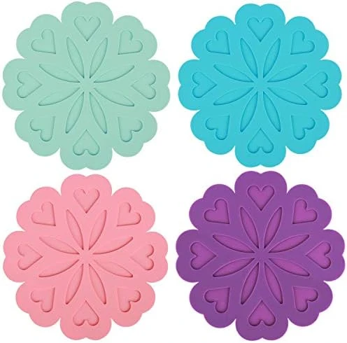 Silicone Coasters Trivet Mats For Hot Dishes, Pot Holders, Flexible Kitchen Trivets Pads For Table, Hot Pots And Pans (Set Of 4, Purple) 8 Silicone Coasters Trivet Mats For Hot Dishes, Pot Holders, Flexible Kitchen Trivets Pads For Table, Hot Pots And Pans (Set Of 4, Purple) - Image 8