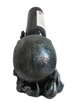 - Gargle Of Wine - Skeleton In Flames Tabletop Wine And Bottle Display Caddy Home Décor Dining Centerpiece Kitchen Accessory Bar Accent, Pewter Finish, 11.5-inch -Kitchen Island Sale 417SmyJK1yL