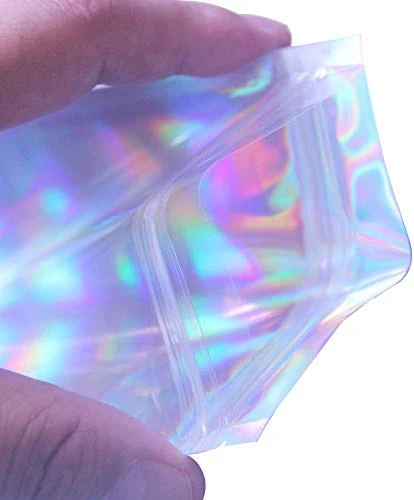 50 Pcs Resealable Smell Proof Bags, Small Holographic Color Resealable Foil Ziplock Pouch For Storage Food, Candy, Chocolate, Coffee Beans, Camping Spices And More, Small (4 X 6 Inches) 1 50 Pcs Resealable Smell Proof Bags, Small Holographic Color Resealable Foil Ziplock Pouch For Storage Food, Candy, Chocolate, Coffee Beans, Camping Spices And More, Small (4 X 6 Inches)