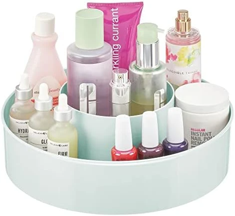 MDesign Plastic Lazy Susan Round Spinning Storage Tray; Rotating 360 Degree Carousel Organizer For Makeup, Cosmetic Organization; Holder For Nail Polish, Perfume, Health And Beauty Essentials - Clear 6 MDesign Plastic Lazy Susan Round Spinning Storage Tray; Rotating 360 Degree Carousel Organizer For Makeup, Cosmetic Organization; Holder For Nail Polish, Perfume, Health And Beauty Essentials - Clear - Image 6