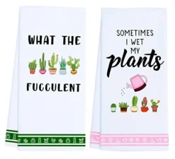 Funny Kitchen Towels, Plant Lover Gifts For Women Gardener, Plant Lady Mom Gifts, Housewarming, Friend Birthday Gift, Succulent Cactus Plant Gifts