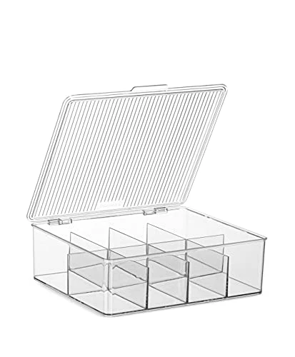 2 Pack Large Stackable Plastic Tea Bag Organizer - Storage Bin Box For Kitchen Cabinets, Countertops, Pantry - Holds Beverage Bags, Cups, Pods, Packets, Condiment Accessories Holder 6 2 Pack Large Stackable Plastic Tea Bag Organizer - Storage Bin Box For Kitchen Cabinets, Countertops, Pantry - Holds Beverage Bags, Cups, Pods, Packets, Condiment Accessories Holder - Image 6
