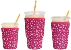 3 Pack Reusable Iced Coffee Sleeves - Xumbtvs Insulator Sleeve For Cold Beverages, Neoprene Cup Holder For Starbucks Coffee, Dunkin Coffee, More (Leopard Print) -Kitchen Island Sale 418abe7CtL. AC
