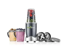 Personal Electric Single Serve Blender - 600W Professional Kitchen Countertop Mini Blender-for Shakes And Smoothies W/Pulse Blend, Convenient Lid-Cover, Portable 10 & 20 Oz Cups - NutriChef NCBL60