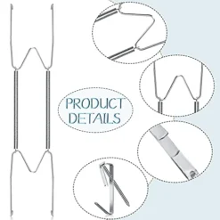 12 Pieces Plate Hangers 6, 8, 10 Inches Wall Invisible Plate Hangers Stainless Decorative Wire Plate Hangers With 12 Pieces Hangers Hook With Nails For Decorative Plates (Silver) -Kitchen Island Sale 418miUI1swL