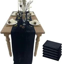 OME Velvet Table Runner, 10ft Luxurious Wedding Reception Decorations Soft Velvet Fabric Table Linen Overlay For Party (20 X 120 Inch, Gold) -Kitchen Island Sale 419NR3R0 dL. AC