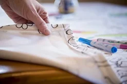 – Food Fun Design – Square Tablecloth - Fabric Coloring Tablecloth - Colorable Designs – Washable And Reusable – Coloring Activity For Children And Adults -Kitchen Island Sale 419ZJEKwVbL