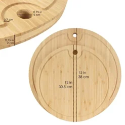 Bamboo Round Cutting And Serving Board, Charcuterie Board - 15" Diameter X 0.75" Thickness - 1 Piece 17 Bamboo Round Cutting And Serving Board, Charcuterie Board - 15" Diameter X 0.75" Thickness - 1 Piece -Kitchen Island Sale 419mrhAUCeL