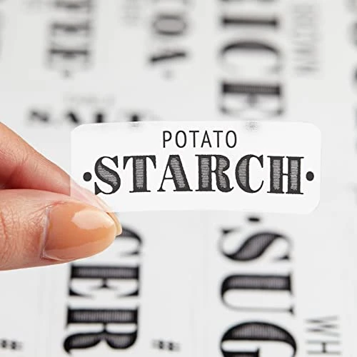 154 Farmhouse Food Storage Labels For Pantry Containers, Preprinted Black On Clear All Caps Household Stickers + Expiration Dates + Numbers For Kitchen Organization Jars (Water Resistant) 4 154 Farmhouse Food Storage Labels For Pantry Containers, Preprinted Black On Clear All Caps Household Stickers + Expiration Dates + Numbers For Kitchen Organization Jars (Water Resistant) - Image 4