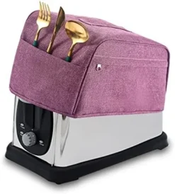2 Slice Toaster Cover, Toaster Bags With Pockets, Bread Toaster Oven Dustproof Cover, Toaster Storage Bag, Appliance Covers For Kitchen Small Appliance, Fingerprint Protection, Gift For Women (S, Purple) -Kitchen Island Sale 41A6cIjsLBL. AC