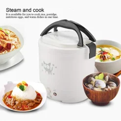 1L Mini Rice Cooker, 12v Electric Lunch Box Portable Travel Rice Cooker For Car Multifunctional Electric Food Steamer Rice Cooker Fast Cooking Fully Automatic Non Stick Pot For Travel Camping (White) 11 1L Mini Rice Cooker, 12v Electric Lunch Box Portable Travel Rice Cooker For Car Multifunctional Electric Food Steamer Rice Cooker Fast Cooking Fully Automatic Non Stick Pot For Travel Camping (White) -Kitchen Island Sale 41A6okTpOrL