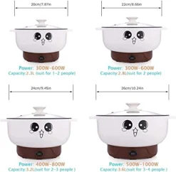 110 V,4 In 1 Multifunction Electric Skillet,Non-Stick Hot Pot,Stainless Steel Rice Cooker/Noodle Cooker,Portable Frying Pan & Roaster,Mini Stockpot With Lid. 12 110 V,4 In 1 Multifunction Electric Skillet,Non-Stick Hot Pot,Stainless Steel Rice Cooker/Noodle Cooker,Portable Frying Pan & Roaster,Mini Stockpot With Lid. -Kitchen Island Sale 41AAxSe7A9L