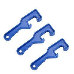 3 Pieces 5 Gallon Plastic Bucket Lid Opener Paint Can Lid Opener Open Buckets & Pails, Lightweight, Durable (Blue)