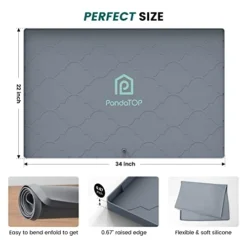 Under Sink Mat, 28" X 22" Silicone Kitchen Cabinet Tray, Waterproof & Flexible Under Sink Liner For Kitchen Bathroom And Laundry Room 15 Under Sink Mat, 28" X 22" Silicone Kitchen Cabinet Tray, Waterproof & Flexible Under Sink Liner For Kitchen Bathroom And Laundry Room -Kitchen Island Sale 41AIQJ2YkCL