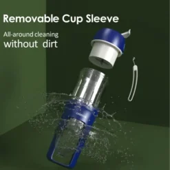 Portable Blender, One-handed Drinking Mini Blender For Shakes And Smoothies, 12 Oz Personal Blender With Rechargeable USB, Made With BPA-Free Material Portable Juicer, Matte Blue -Kitchen Island Sale 41AOFQsjjHL