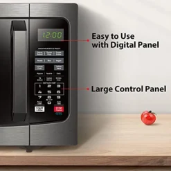 Toshiba OSHIBA EM131A5C-BS Countertop Microwave Ovens 1.2 Cu Ft, 12.4" Removable Turntable Smart Humidity Sensor 12 Auto Menus Mute Function ECO Mode Easy Clean Interior Black Color 1100W -Kitchen Island Sale 41AmyrQJICS