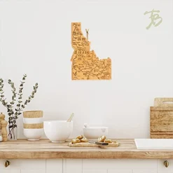 Destination Idaho State Shaped Serving And Cutting Board, Includes Hang Tie For Wall Display 8 Destination Idaho State Shaped Serving And Cutting Board, Includes Hang Tie For Wall Display -Kitchen Island Sale 41Asvi4eeeS