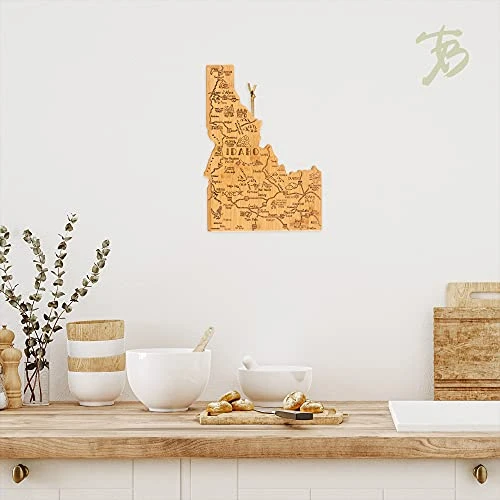 Destination Idaho State Shaped Serving And Cutting Board, Includes Hang Tie For Wall Display 4 Destination Idaho State Shaped Serving And Cutting Board, Includes Hang Tie For Wall Display - Image 4