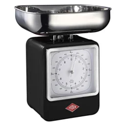 Wesco ESCO 322204-62 Cooking Scale (Analog Type), Black, 5.1 X 5.9 X 10.6 Inches (13 X 15 X 27 Cm), Kitchen Scale & Clock